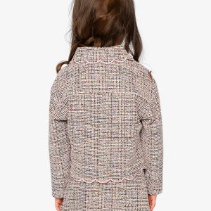 Short Jacket Pink And Black Knit - Image 4