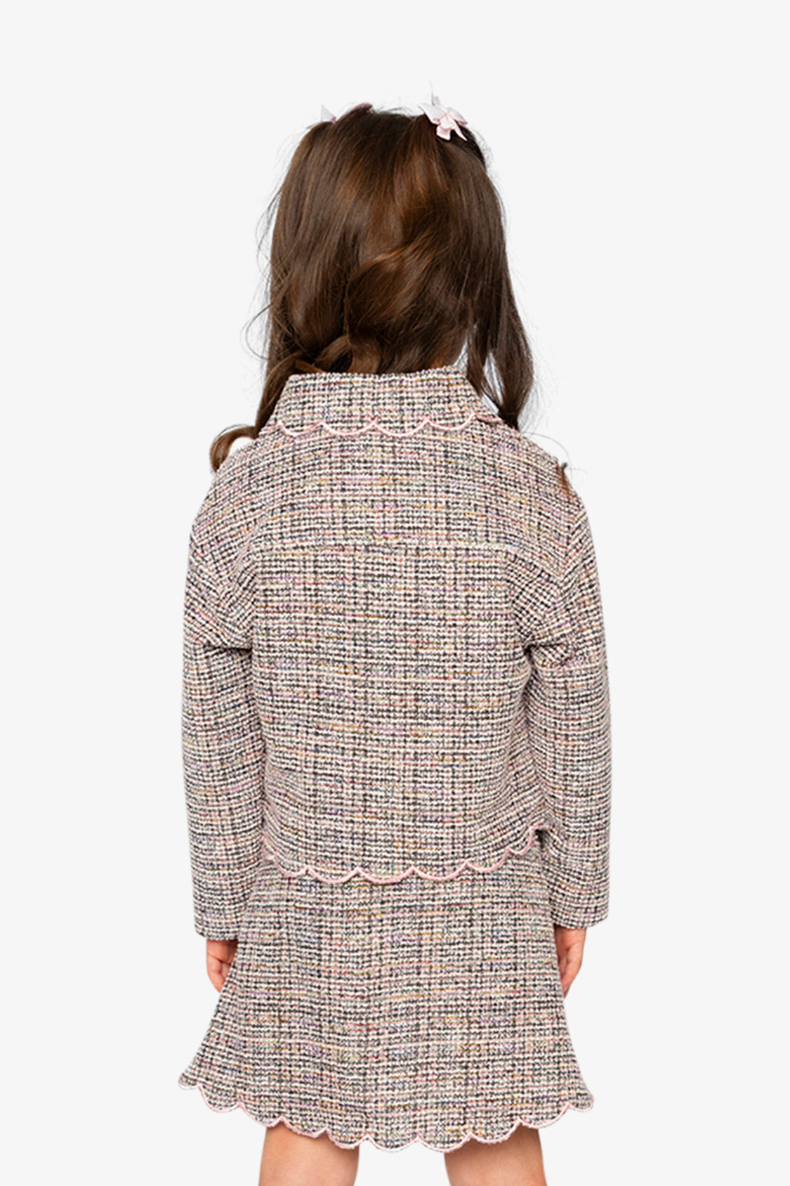 Short Jacket Pink And Black Knit - Image 4