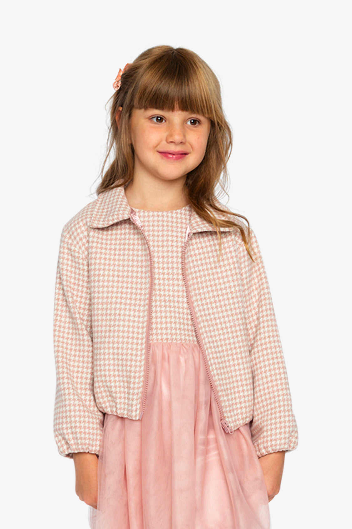 Bomber Jacket Pink Houndstooth - Image 3