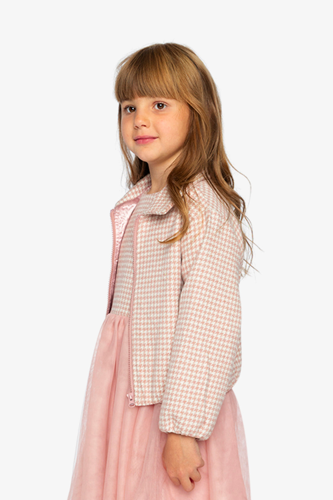 Bomber Jacket Pink Houndstooth - Image 4