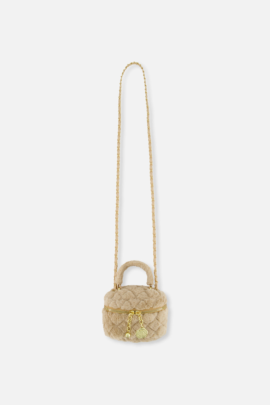 Faux Fur Small Bag Beige - Image 5