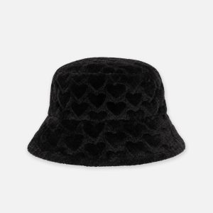 Alternative view of Faux Fur Bucket Hat Black