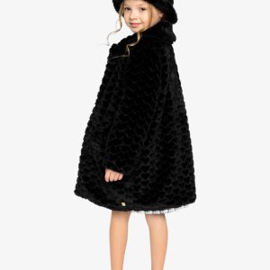 Faux Fur Bucket Hat Black - Image 5