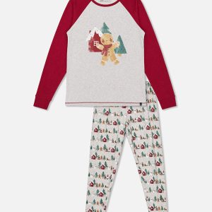 Women Two Piece Christmas Pajama Set Holiday Print