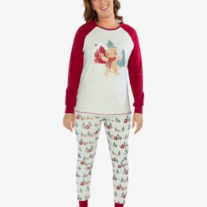 Women Two Piece Christmas Pajama Set Holiday Print - Image 5