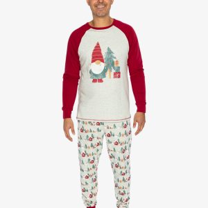 Men Two Piece Christmas Pajama Set Holiday Print - Image 5