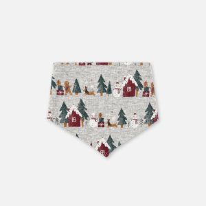 Organic Cotton One Piece Christmas Bandana For Dogs Holiday Print