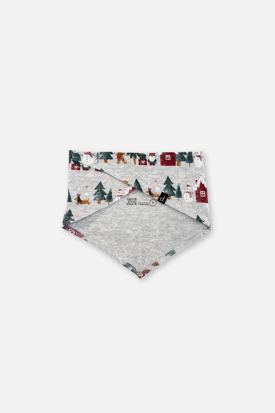 Organic Cotton One Piece Christmas Bandana For Dogs Holiday Print - Image 2