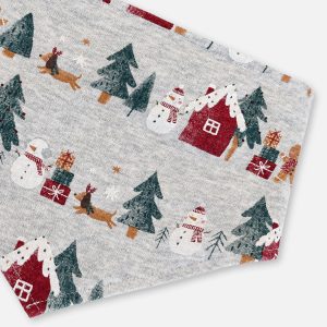 Organic Cotton One Piece Christmas Bandana For Dogs Holiday Print - Image 3