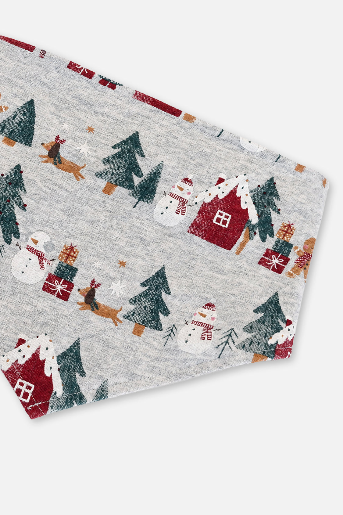 Organic Cotton One Piece Christmas Bandana For Dogs Holiday Print - Image 3