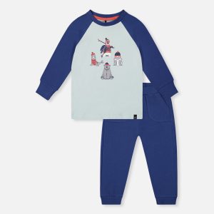 Organic Cotton T-Shirt & Pant Set Very Pale Turquoise - Image 8