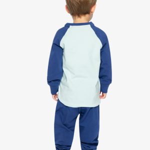 Organic Cotton T-Shirt & Pant Set Very Pale Turquoise - Image 3