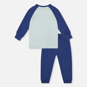 Organic Cotton T-Shirt & Pant Set Very Pale Turquoise - Image 4