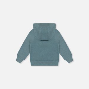 Alternative view of Baby Hoodie With Screenprint Pale Turquoise