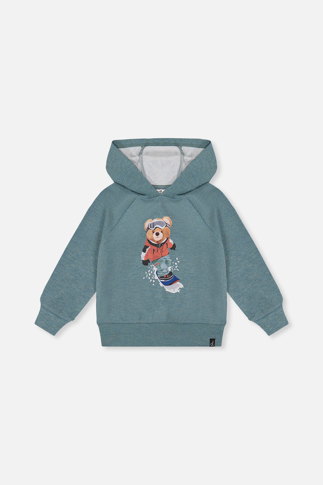 Hoodie With Screenprint Pale Turquoise - Image 6