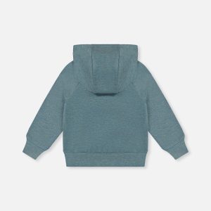 Hoodie With Screenprint Pale Turquoise - Image 4