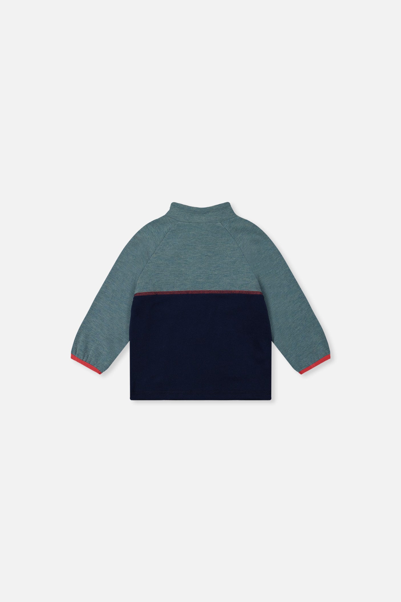 Baby Zip Mock Neck Top Pale Turquoise - Image 2