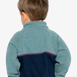 Zip Mock Neck Top Pale Turquoise - Image 4