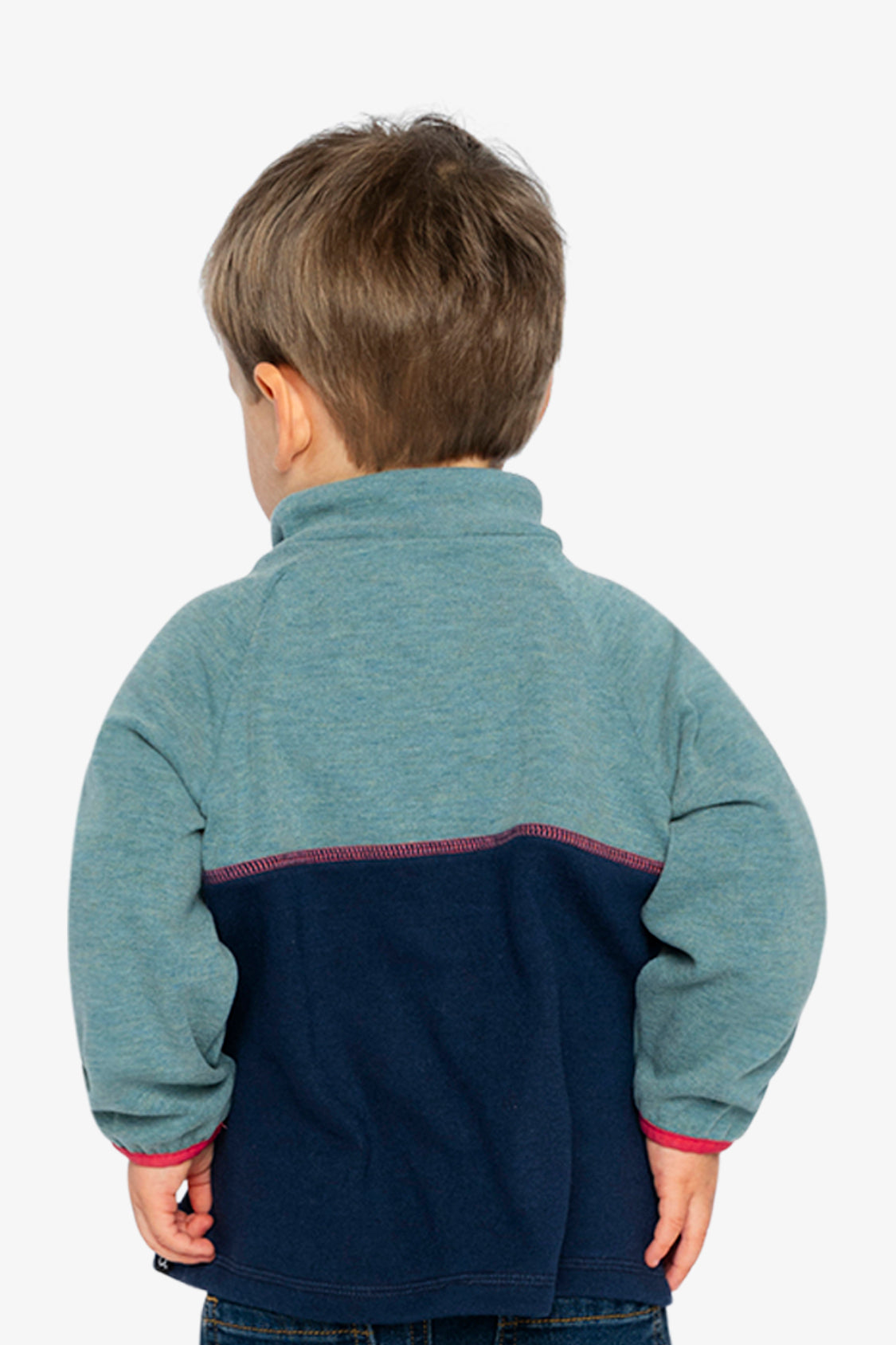 Zip Mock Neck Top Pale Turquoise - Image 4