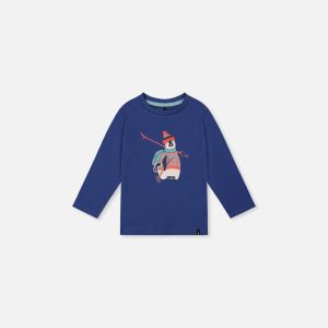 Baby Long Sleeve Organic Cotton T-Shirt Blue