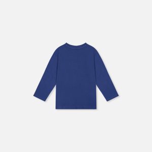 Alternative view of Baby Long Sleeve Organic Cotton T-Shirt Blue