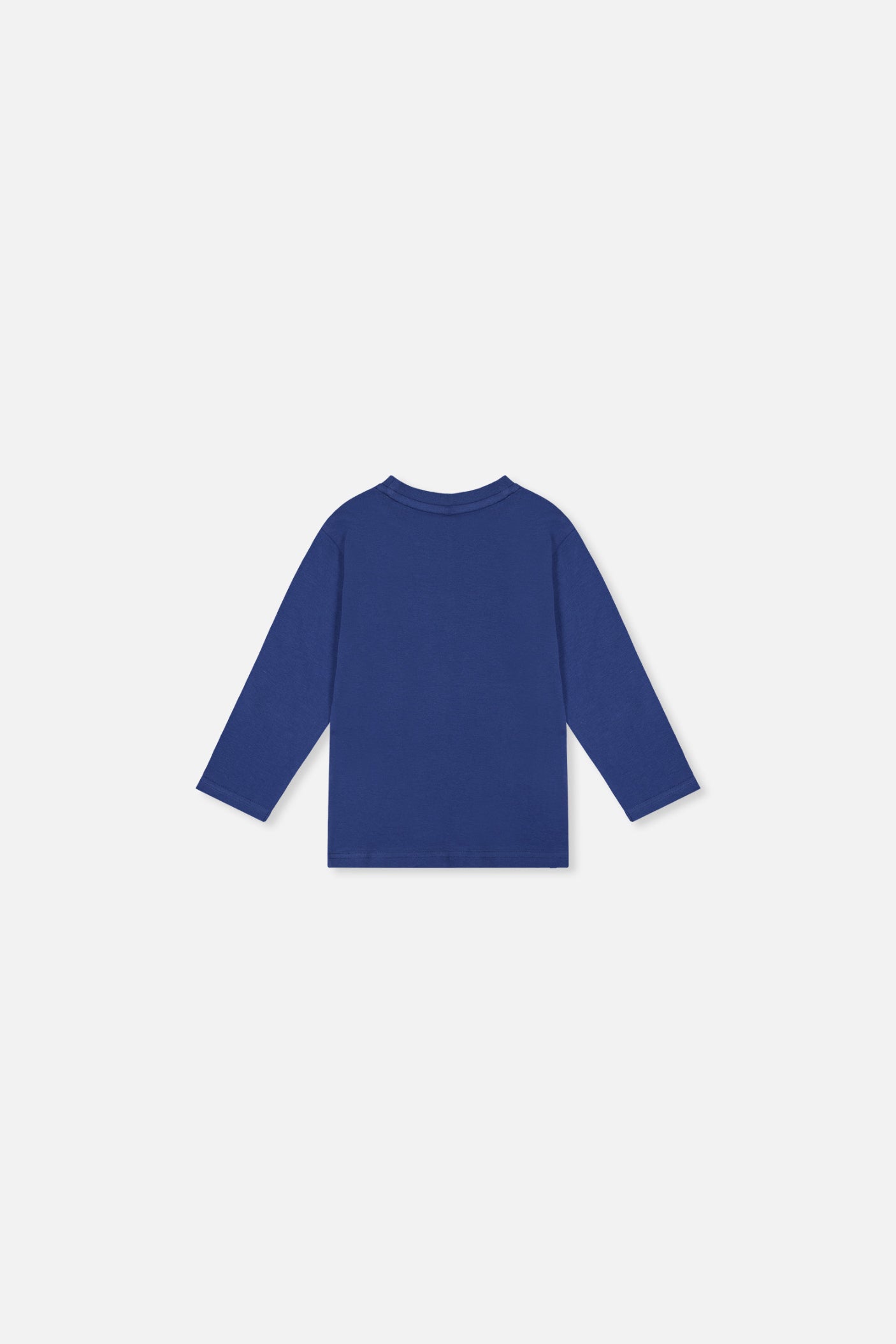 Baby Long Sleeve Organic Cotton T-Shirt Blue - Image 2