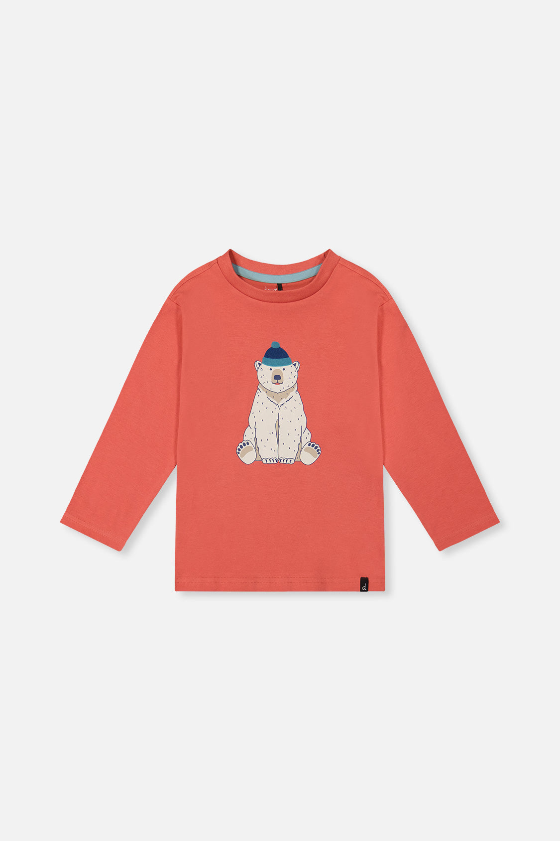 Long Sleeve Organic Cotton T-Shirt Rose Orange - Image 10