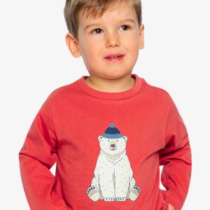 Long Sleeve Organic Cotton T-Shirt Rose Orange - Image 3