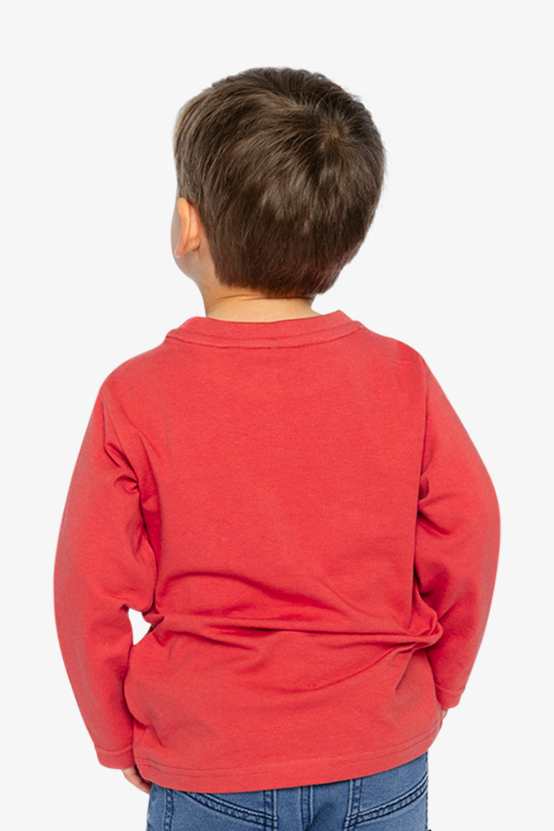 Long Sleeve Organic Cotton T-Shirt Rose Orange - Image 5
