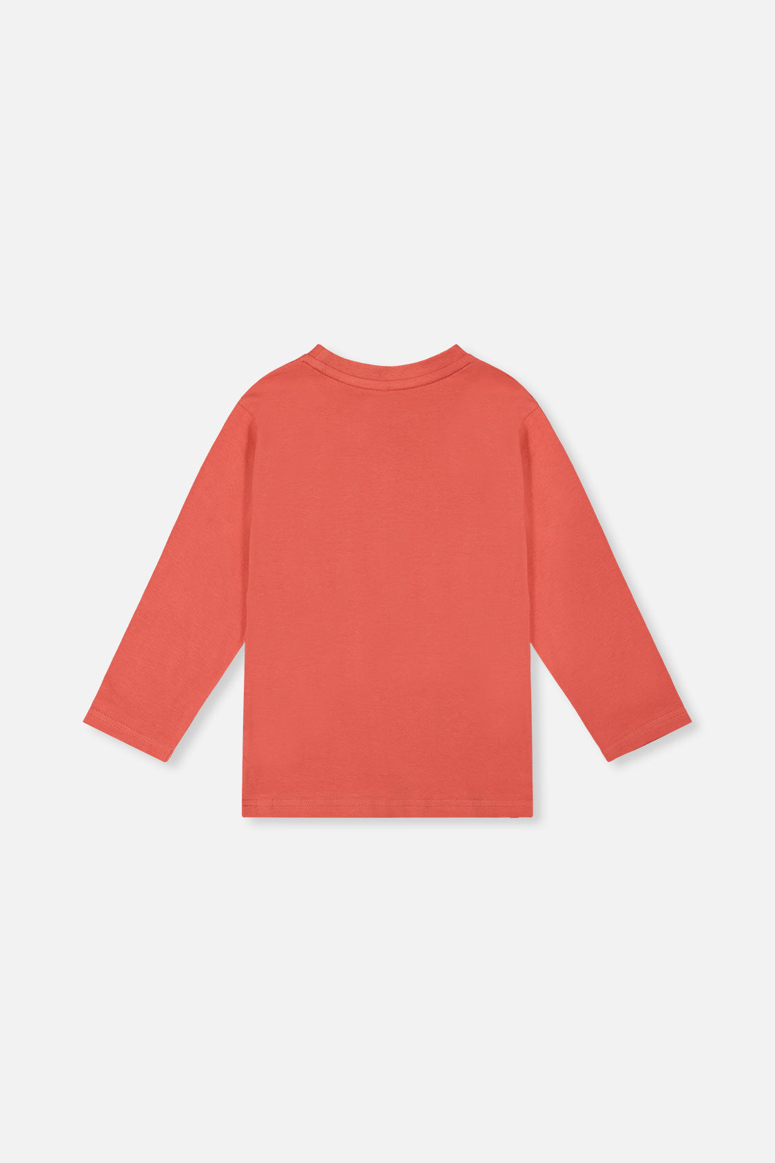 Long Sleeve Organic Cotton T-Shirt Rose Orange - Image 4