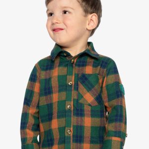 Plaid Shirt Orange, Blue And Green - Image 4