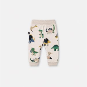 Alternative view of Baby Fleece Sweatpants Beige Dinosaur Print