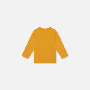 Alternative view of Baby Long Sleeve Organic Cotton T-Shirt Mustard Yellow