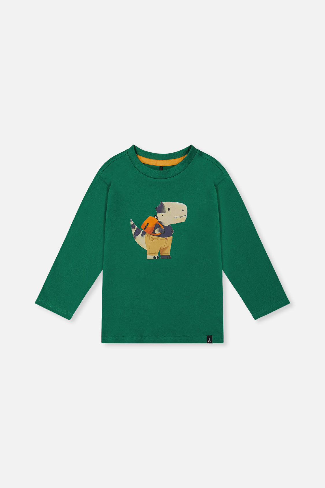 Long Sleeve Organic Cotton T-Shirt Green - Image 12