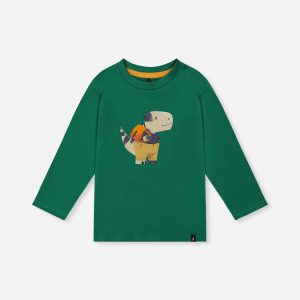 Long Sleeve Organic Cotton T-Shirt Green