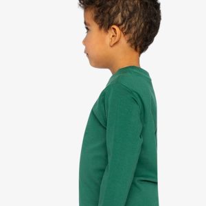 Long Sleeve Organic Cotton T-Shirt Green - Image 5