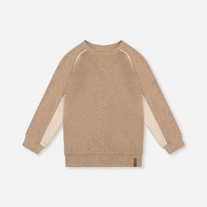 Brushed Jersey Top With Raglan Sleeves Taupe - Image 14