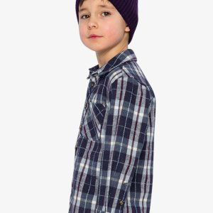 Flannel Shirt Blue And White Plaid - Image 3