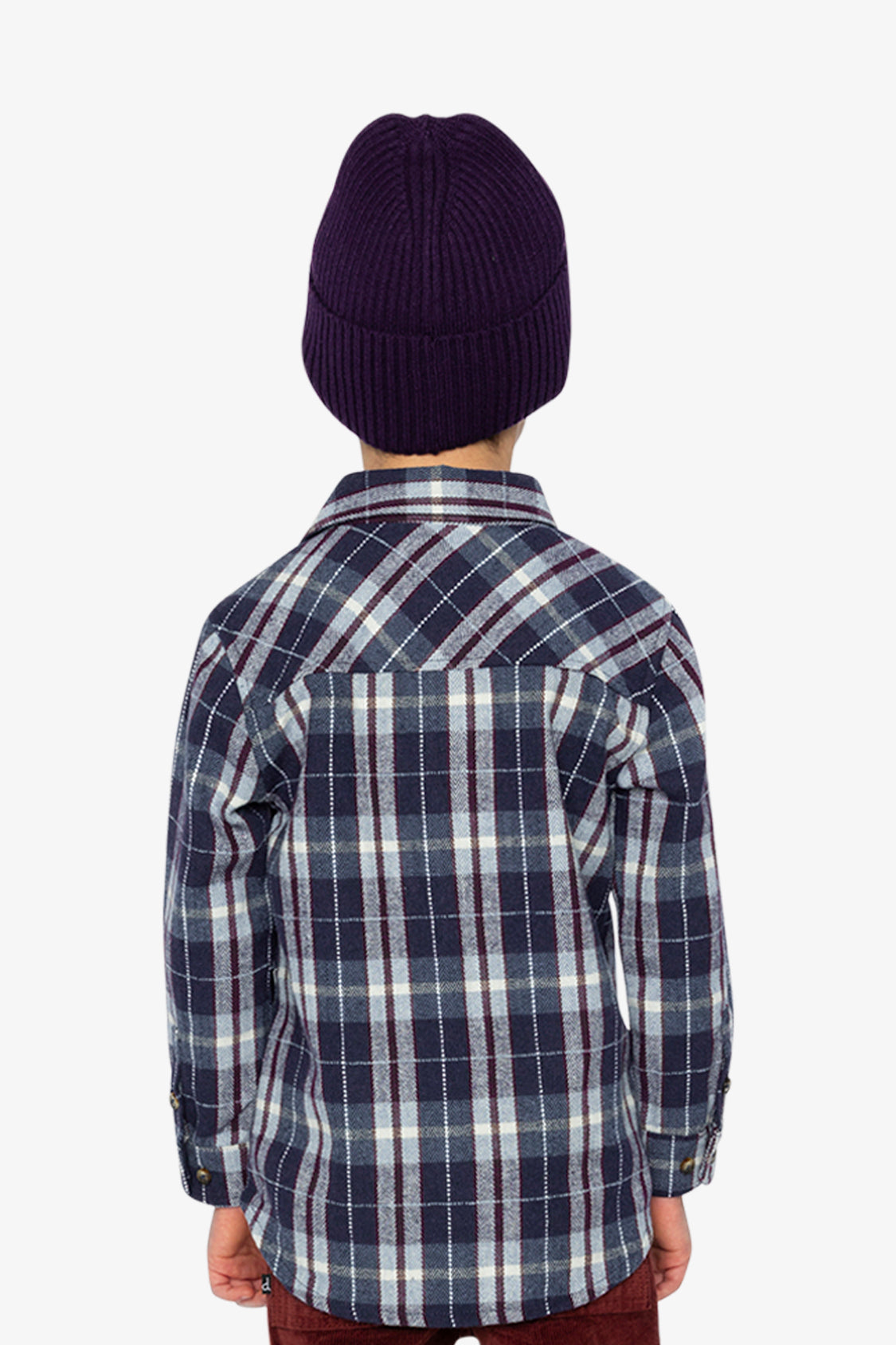Flannel Shirt Blue And White Plaid - Image 4