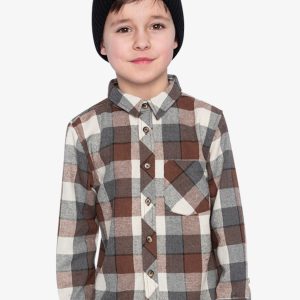 Alternative view of Flannel Shirt Grey And Beige Plaid