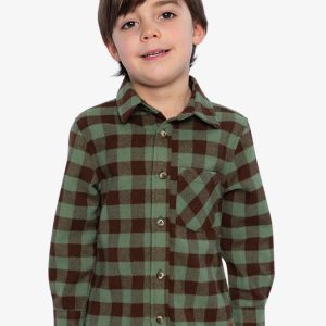 Alternative view of Brushed Flannel Shirt Green And Brown Plaid