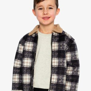 Alternative view of Brushed Plaid Zipped Jacket Blue And Beige Checks