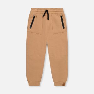 Fleece Sweatpants With Pockets Brown Tannin