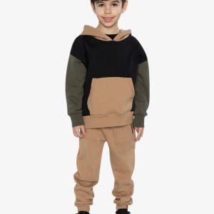 Fleece Sweatpants With Pockets Brown Tannin - Image 5