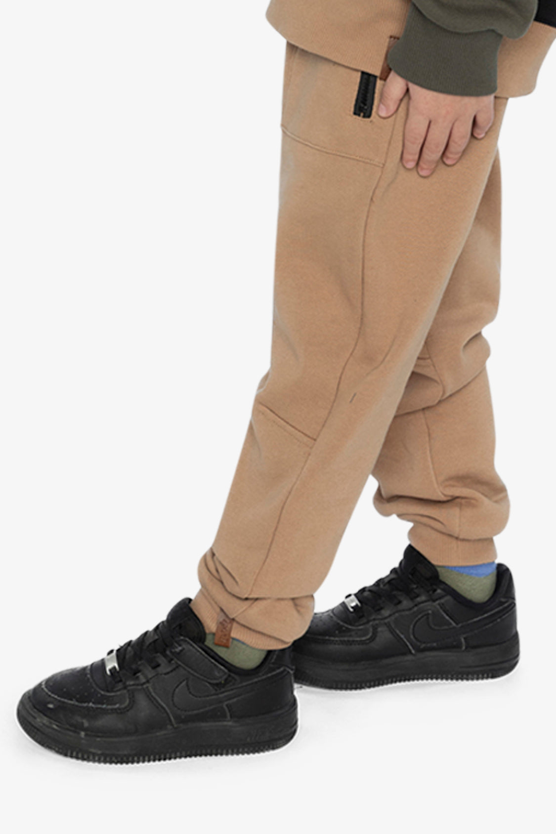 Fleece Sweatpants With Pockets Brown Tannin - Image 3