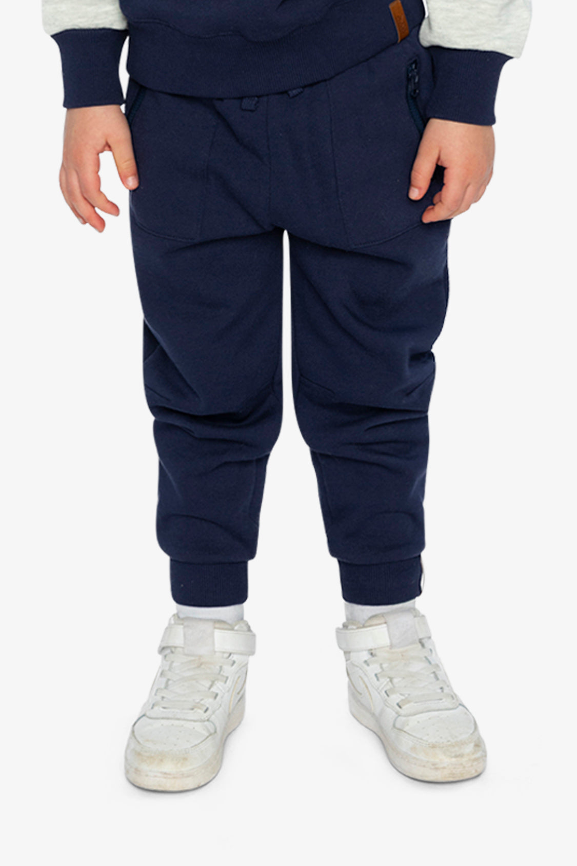 Fleece Sweatpants With Pockets Dark Blue - Image 2