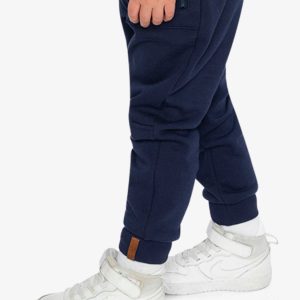 Fleece Sweatpants With Pockets Dark Blue - Image 3