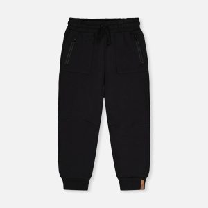 Fleece Sweatpants With Pockets Black