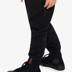 Fleece Sweatpants With Pockets Black - Image 3