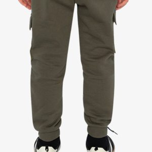 Fleece Bi-Material Sweatpants With Pockets Green - Image 5